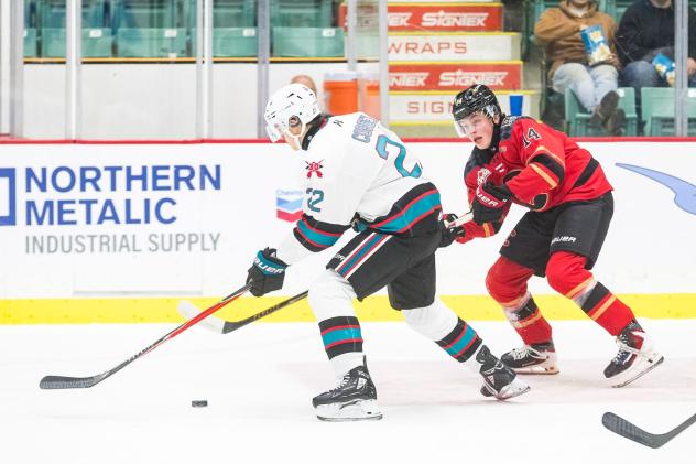 Kelowna Rockets defenceman Nate Corbet vs. the Prince George Cougars