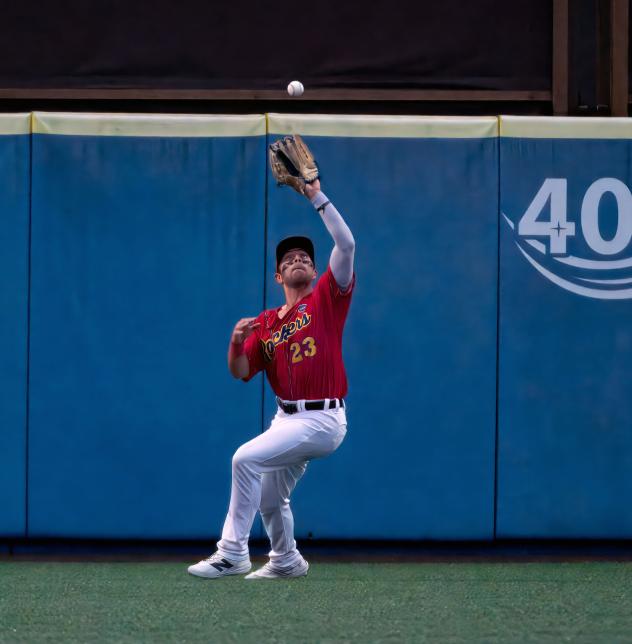 High Point Rockers centerfielder Ben Aklinski