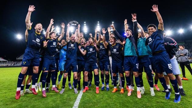 Louisville City FC celebrates win