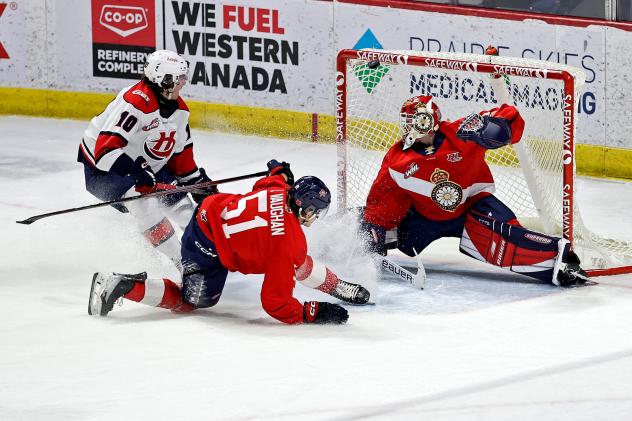 Goaltender Kelton Pyne with the Regina Pats