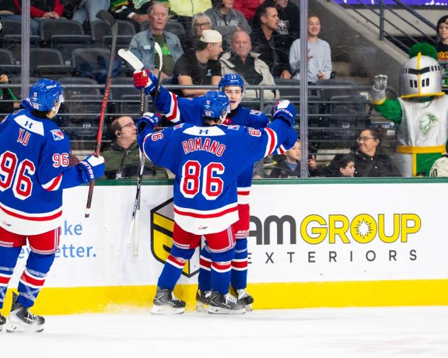 Kitchener Rangers celebrate a goal