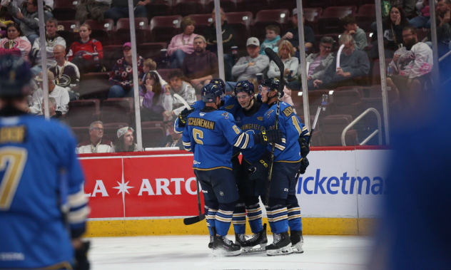 Springfield Thunderbirds celebrate a goal