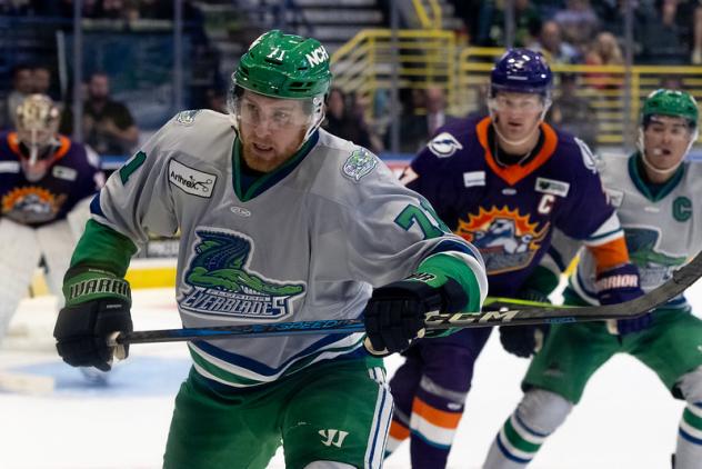 Florida Everblades forward Jett Jones vs. the Orlando Solar Bears