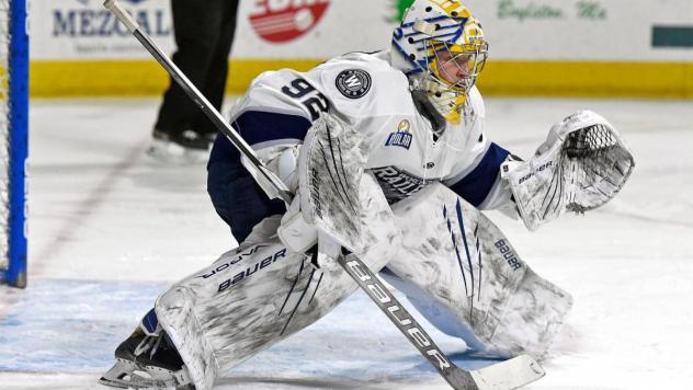 Goaltender Colten Ellis with the Worcester Railers