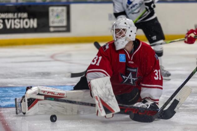 Allen Americans goaltender Jackson Parsons