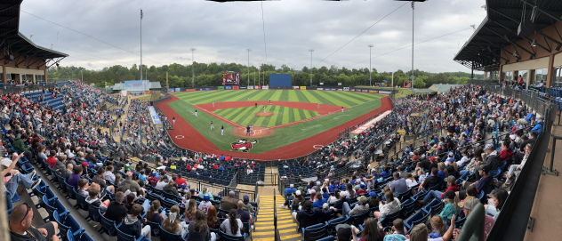 A big crowd watches the Rome Emperors at AdventHealth Stadium
