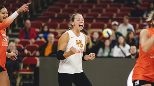 Morgan Hentz with Athletes Unlimited