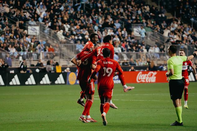 Chicago Fire FC celebrate a goal