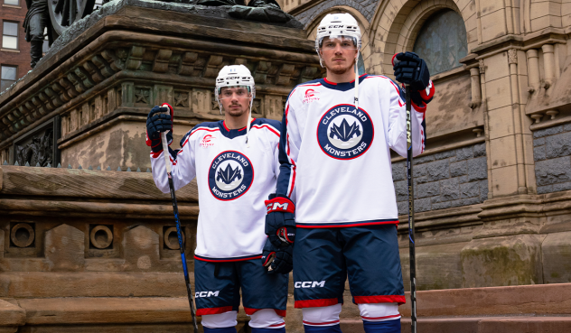 Cleveland Monsters' Blue Jackets themed jerseys