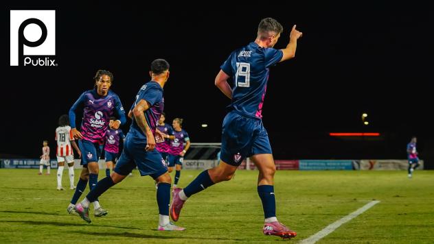 South Georgia Tormenta FC forward Yaniv Bazini leads the charge