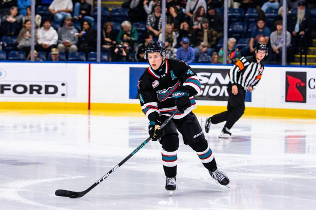 Kelowna Rockets defenceman Mazden Leslie