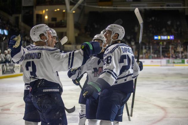 Maine Mariners celebrate a goal