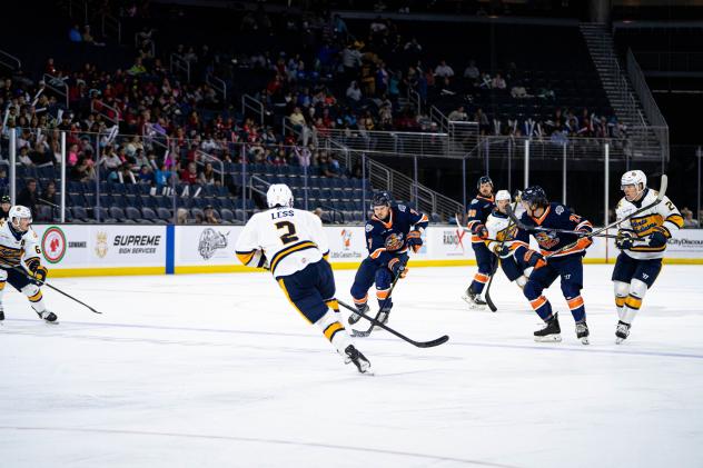 Greenville Swamp Rabbits battle the Atlanta Gladiators