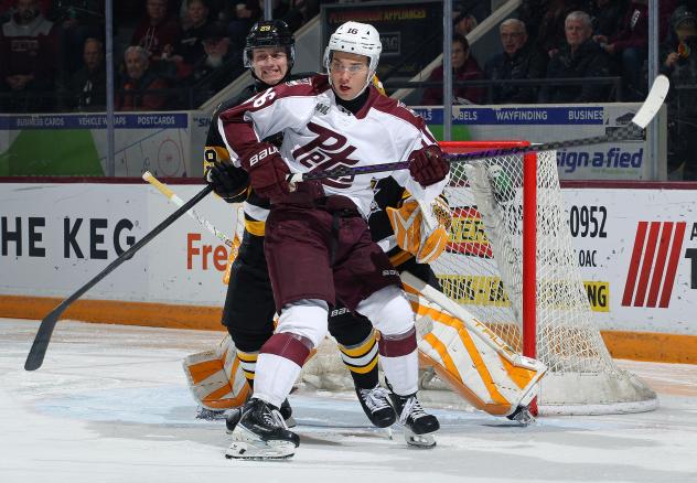 Peterborough Petes left wing Adam Novotný