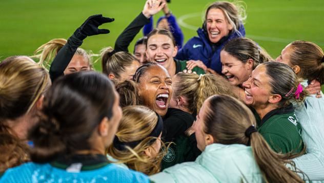 Racing Louisville FC celebration