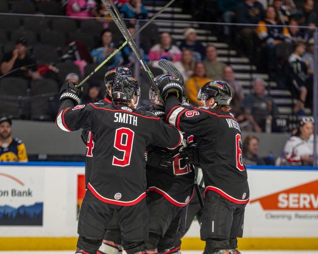 Adirondack Thunder celebrate a goal