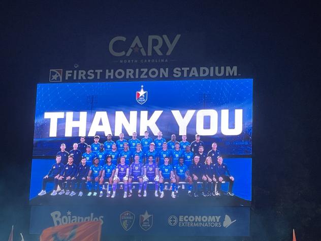 North Carolina FC thanks its fans