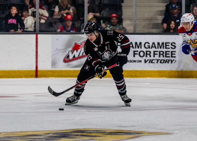 Forward Zane Torre with the Red Deer Rebels