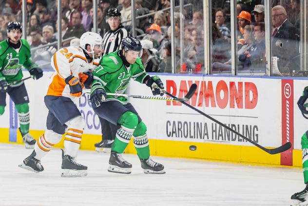Florida Everblades forward Reid Duke vs. the the Greenville Swamp Rabbits