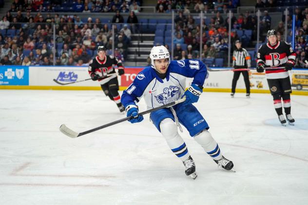 Syracuse Crunch's Lucas Mercuri in action
