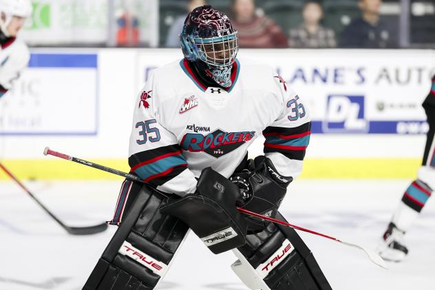 Kelowna Rockets goaltender Josh Banini