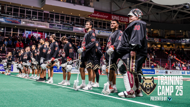 Oshawa Firewolves line up for pregame action