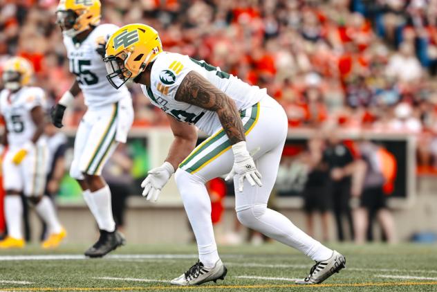 Edmonton Elks defensive lineman Noah Curtis