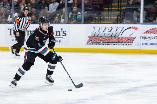 Kelowna Rockets defenceman Mazden Leslie