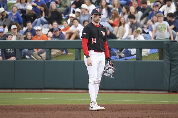 Utility player Mason Dobie with the University of Dayton