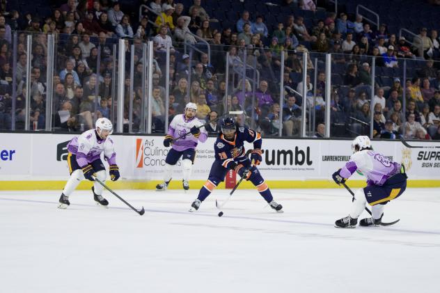 Greenville Swamp Rabbits forward Dante Sheriff vs. the Atlanta Gladiators