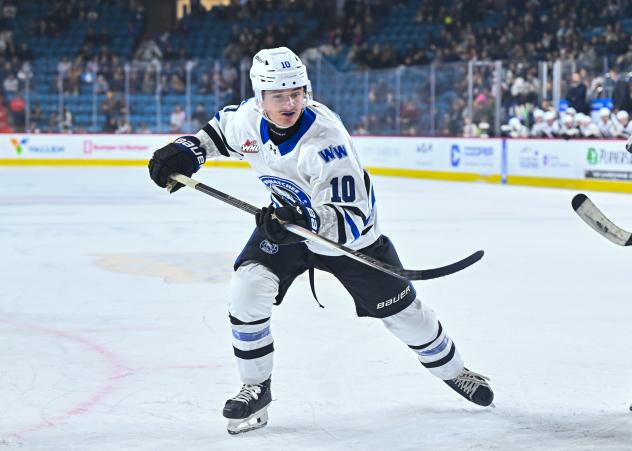 Wenatchee Wild's Maddix McCagherty on game night