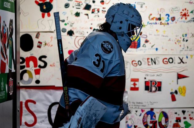 Belleville Senators goaltender Jackson Parsons