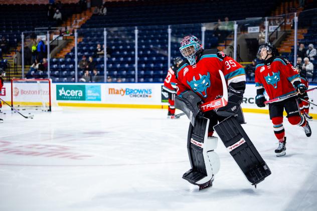 Kelowna Rockets goaltender Josh Banini