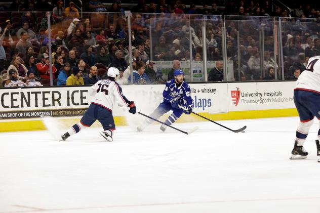 Syracuse Crunch left wing Boris Katchouk vs. the Cleveland Monsters