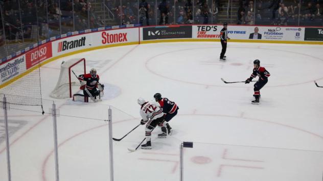 Saginaw Spirit battle the Guelph Storm