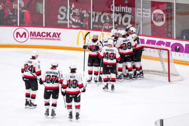 Belleville Senators celebrate a win