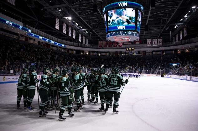 Boston Fleet gather after a victory