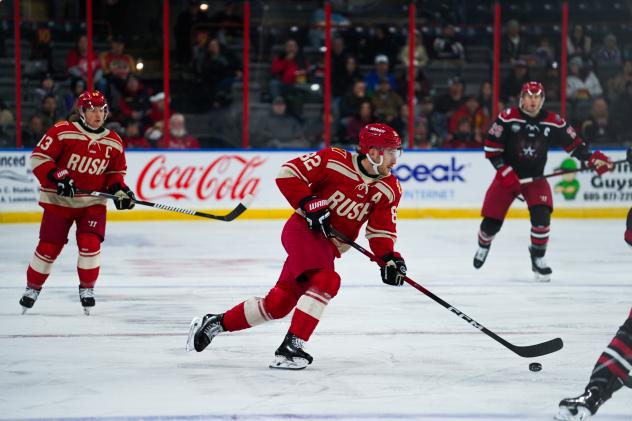 Rapid City Rush's Ryan Wagner and Brett Davis on game night