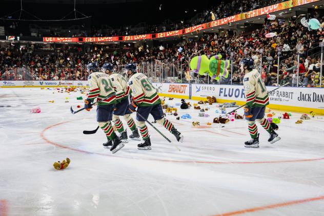 Greenville Swamp Rabbits on Teddy Bear Toss Night