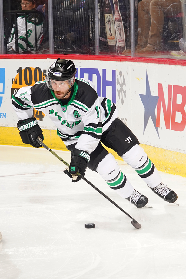 Forward Gavin Yates with the Binghamton Black Bears