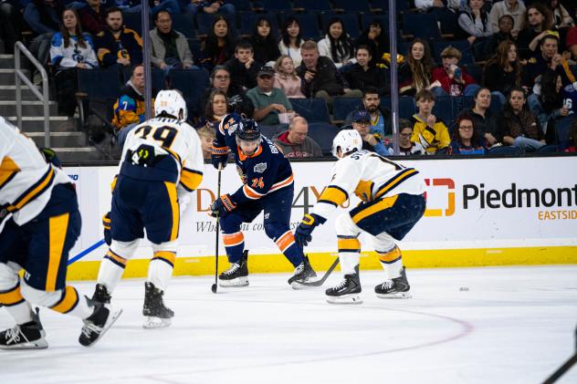 Greenville Swamp Rabbits forward Jack Brackett vs. the Atlanta Gladiators