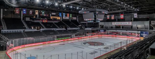 BMO Center new LED Dasher Boards at the home of the Rockford IceHogs