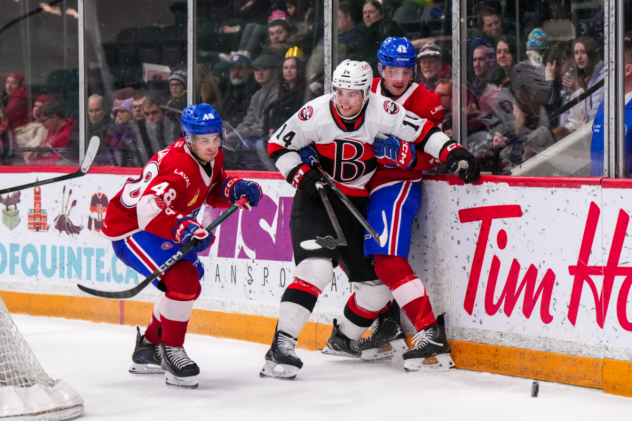 Belleville Senators defenceman Scott Harrington vs. the Laval Rocket
