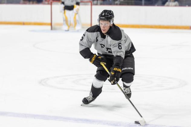 Defenseman Jude Bray with the Sherwood Park Crusaders