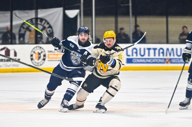 Worcester Railers' Anthony Repaci versus Wheeling Nailers' Owen Cole