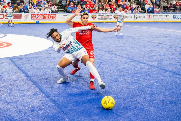 St. Louis Ambush defender Christian Briggs against the Kansas City Comets
