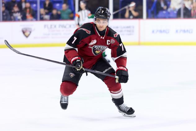 Forward Ty Halaburda with the Vancouver Giants