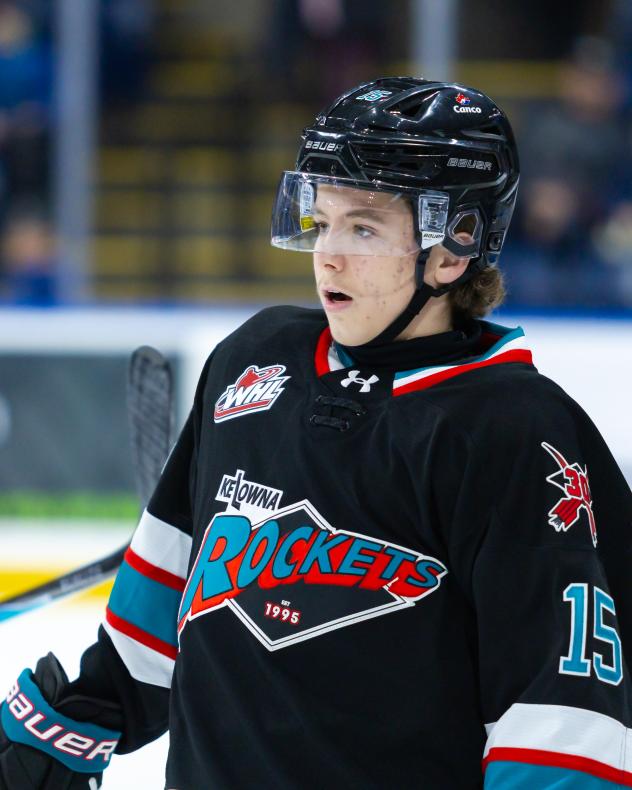 Forward Levi Benson with the Kelowna Rockets