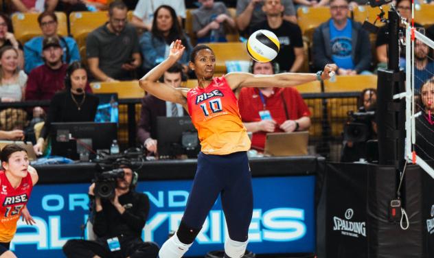 Grand Rapids Rise middle blocker Rhamat Alhassan