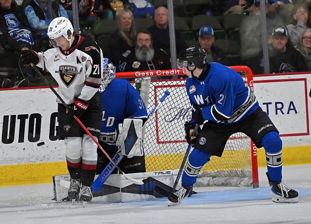 Vancouver Giants centre Jakob Oreskovic vs. the Wenatchee Wild